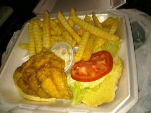 Grouper "Burger" with a nice portion of grouper! 